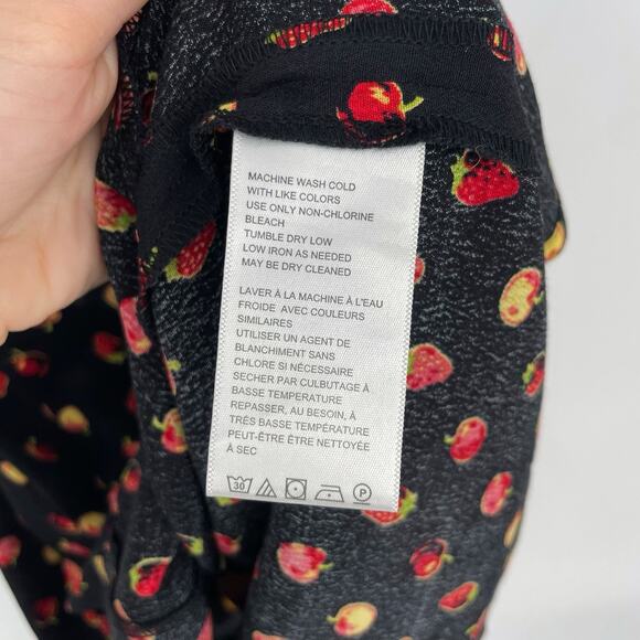 Urban Outfitters Dress New Medium Strawberries Fruit Strappy Tie Mini Summer - Picture 6 of 14